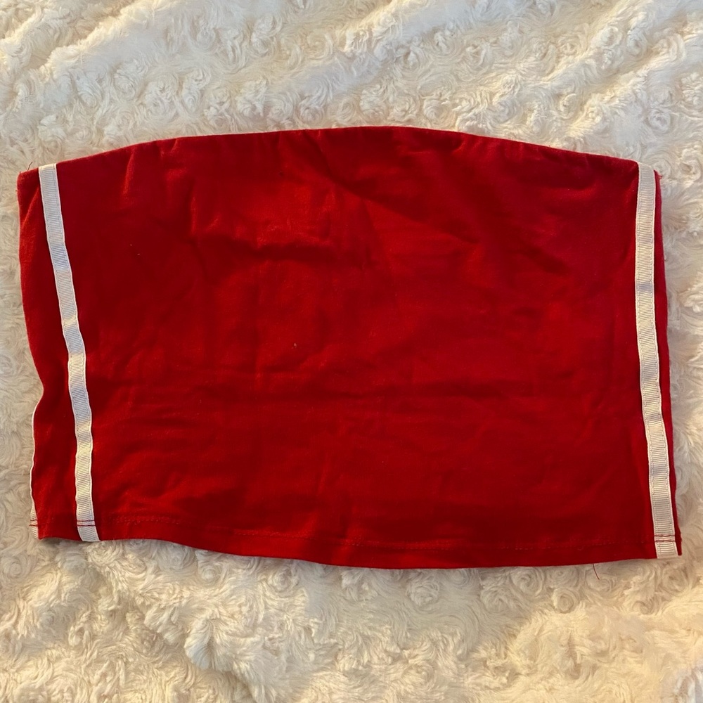 Red tube top